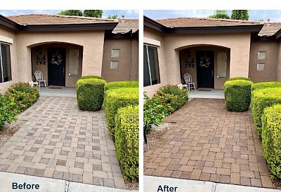 Before and After Paver Enhancing